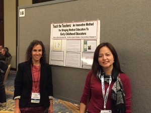 Two peds in a pod presenting a poster at the 2015 AAP conference