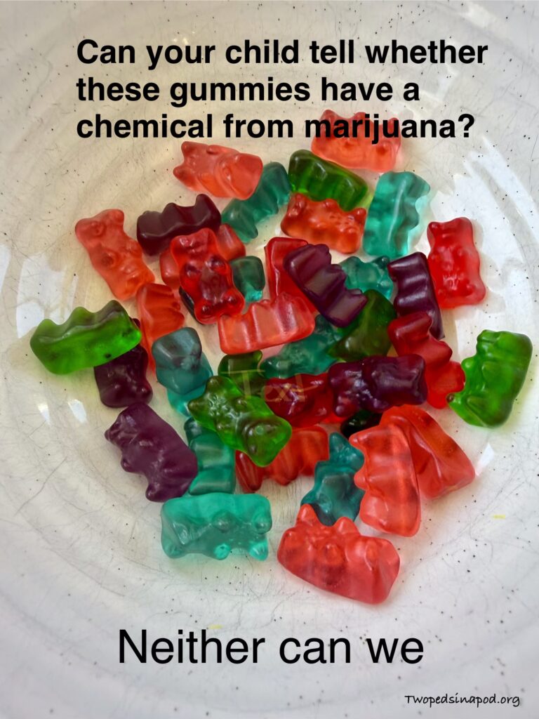 gummy bears on a dish that look just like edibles